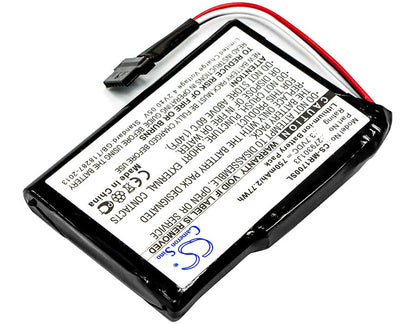 3.7V, 750mAh, Li-ion Battery fits Magellan, Roadmate 1700, 2.775Wh