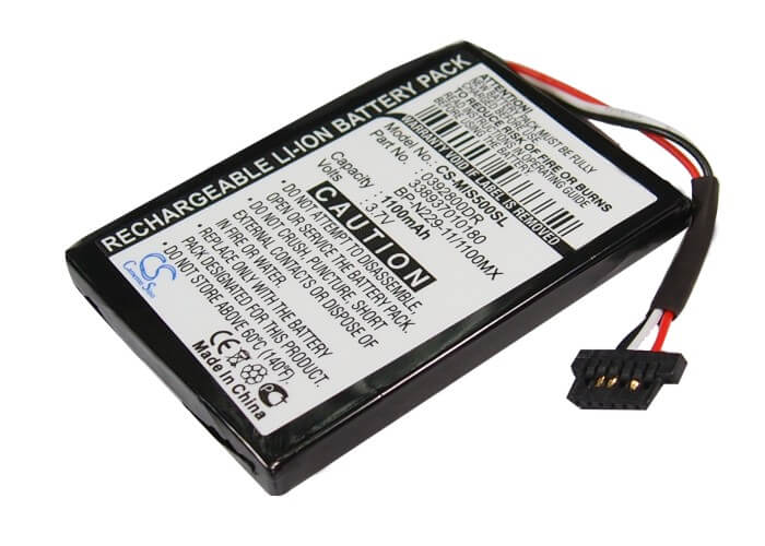 3.7V, 1100mAh, Li-ion Battery fits Mitac, Mio Moov S500, Mio Moov S556, 4.07Wh