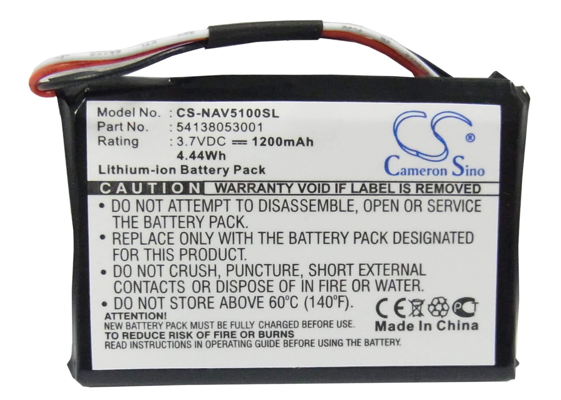3.7V, 1200mAh, Li-ion Battery fits Medion, Md-95780, 4.44Wh