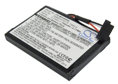 3.7V, 750mAh, Li-ion Battery fits Mitac, M1100, Mio 4190, 2.775Wh