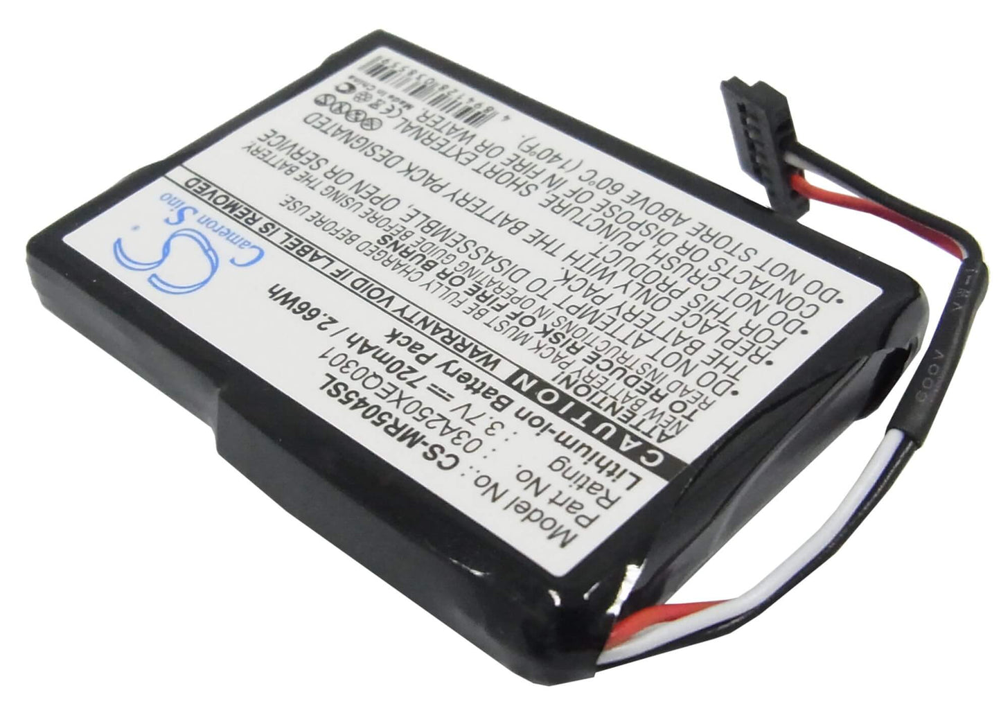 3.7V, 720mAh, Li-ion Battery fits Magellan, Roadmate 5045, Roadmate 5045lm, 2.664Wh