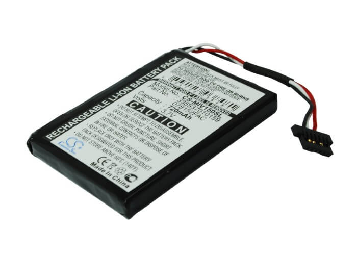 3.7V, 720mAh, Li-ion Battery fits Mitac, Mio Moov 150, 2.664Wh