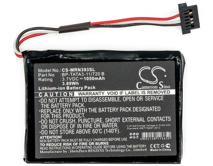 3.7V, 1050mAh, Li-ion Battery fits Mio, Moov M410, 3.885Wh