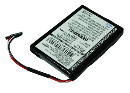 3.7V, 650mAh, Li-ion Battery fits Navman, Spirit S100, Spirit S100t, 2.405Wh