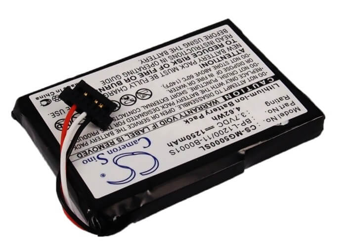 3.7V, 1250mAh, Li-ion Battery fits Typhoon, Myguide Silverguide 5000, Myguide Silverguide 5000 Nav, 4.625Wh