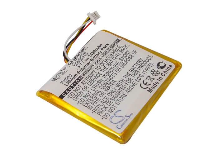 3.7V, 1450mAh, Li-Polymer Battery fits Typhoon, Myguide 4200, Myguide 4228, 5.365Wh