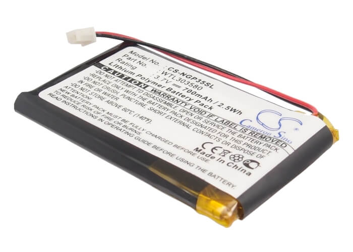 3.7V, 700mAh, Li-Polymer Battery fits Navgear, Gt35, Gt-35 3d, 2.59Wh
