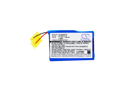 3.7V, 700mAh, Li-ion Battery fits Garmin, Foretrex 101, Foretrex 201, 2.59Wh
