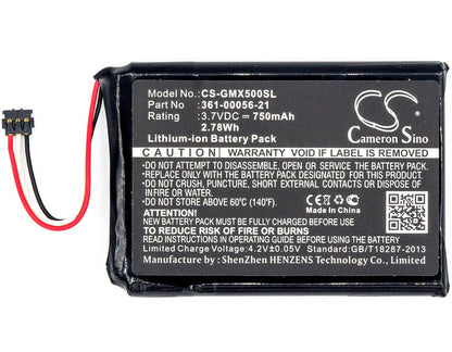 3.7V, 750mAh, Li-ion Battery fits Garmin, 010-01531-00, Driveassist 50 Lmt-d, 2.775Wh