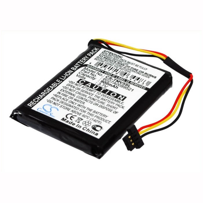 3.7V, 900mAh, Li-ion Battery fits Tomtom, 4ek0.001.01, One Iq, 3.33Wh