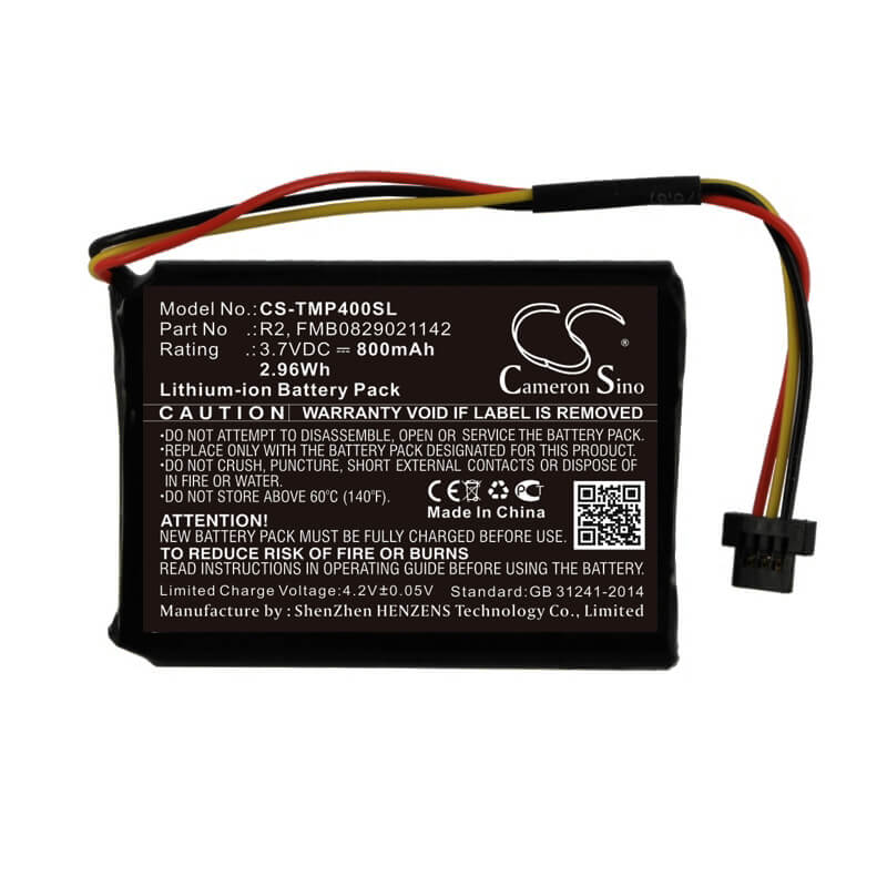 3.7V, 800mAh, Li-ion Battery fits Tomtom, 340s Live Xl, 4eg0.001.08, 2.96Wh