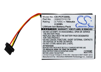 3.7V, 790mAh, Li-ion Battery fits Pioneer, Avic-f Avic-u, Avic-f220, 2.923Wh