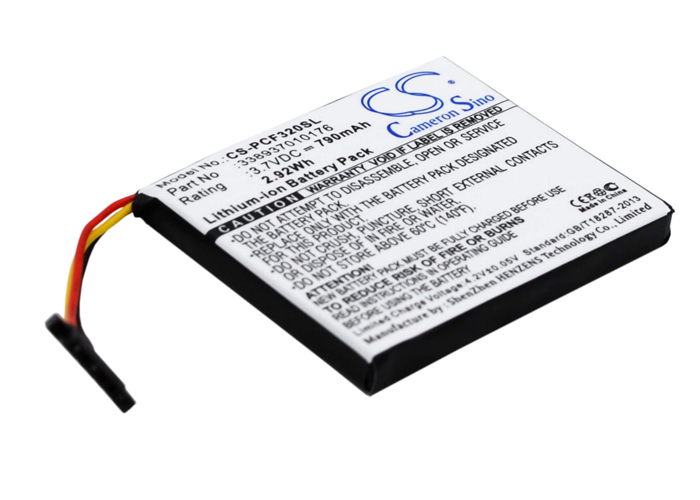 3.7V, 790mAh, Li-ion Battery fits Pioneer, Avic-f Avic-u, Avic-f220, 2.923Wh
