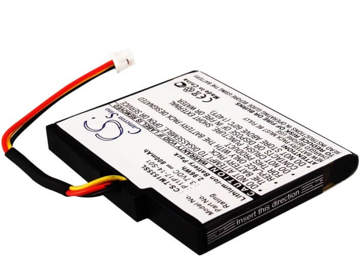 3.7V, 800mAh, Li-ion Battery fits Tomtom, 1en5.052.08, Go Live 1535, 2.96Wh