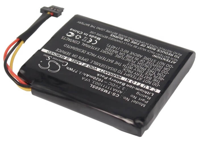 3.7V, 1020mAh, Li-ion Battery fits Tomtom, 4en6.001.02, 4en62, 3.774Wh