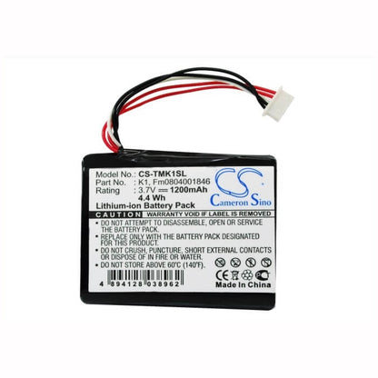 3.7V, 1200mAh, Li-ion Battery fits Tomtom, One Xl Hd Traffic, 4.44Wh