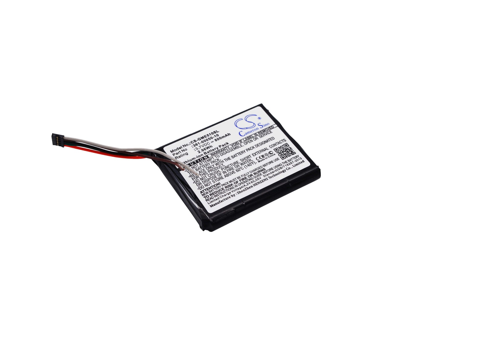 3.7V, 800mAh, Li-ion Battery fits Garmin, Edge 510, 2.96Wh