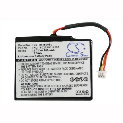 3.7V, 900mAh, Li-ion Battery fits Tomtom, Via 1400m, Via 1405, 3.33Wh