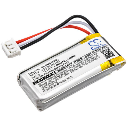 3.7V, 800mAh, Li-Polymer Battery fits Digital Matter, G52 Solar, G52s, 2.96Wh