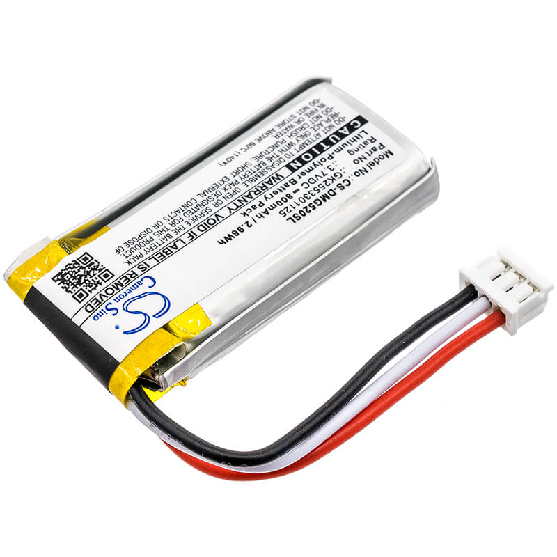 3.7V, 800mAh, Li-Polymer Battery fits Digital Matter, G52 Solar, G52s, 2.96Wh