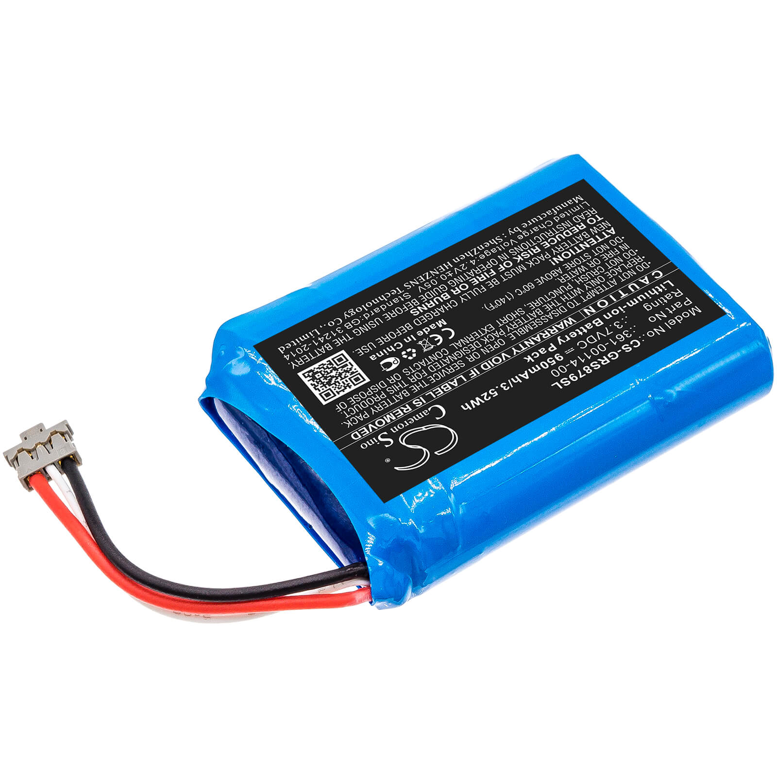 3.7V, 950mAh, Li-ion Battery fits Garmin, 010-01879-00, Inreach Mini, 3.515Wh