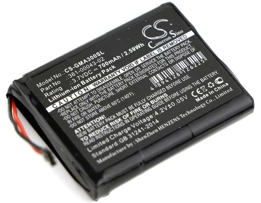 3.7V, 700mAh, Li-ion Battery fits Garmin, 010-01690-00, Approach G30, 2.59Wh