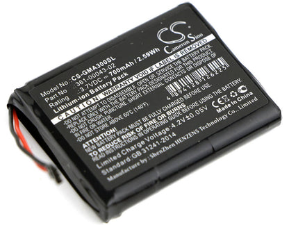 3.7V, 700mAh, Li-ion Battery fits Garmin, 010-01690-00, Approach G30, 2.59Wh