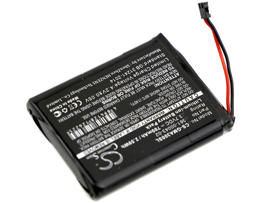 3.7V, 700mAh, Li-ion Battery fits Garmin, 010-01690-00, Approach G30, 2.59Wh