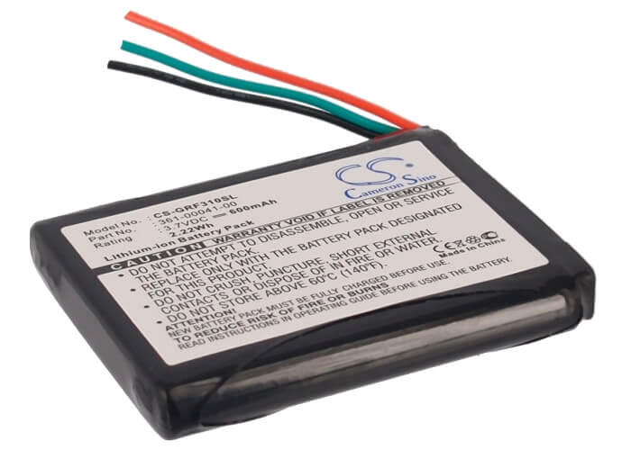 3.7V, 600mAh, Li-ion Battery fits Garmin, Forerunner 310xt, 2.22Wh