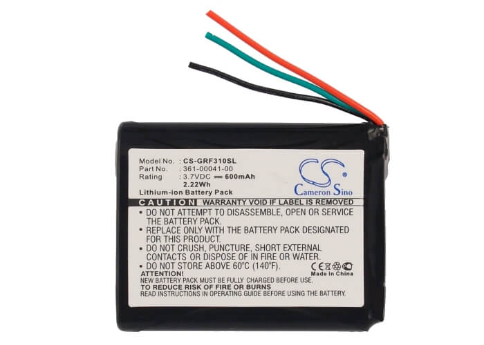 3.7V, 600mAh, Li-ion Battery fits Garmin, Forerunner 310xt, 2.22Wh