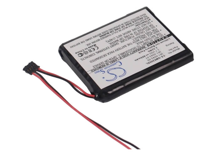3.7V, 600mAh, Li-ion Battery fits Garmin, 010-01626-02, 4rl58983, 2.22Wh