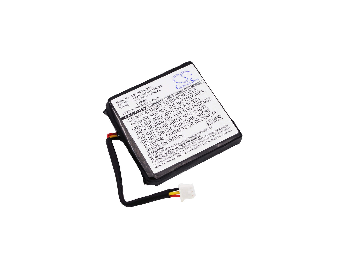3.7V, 700mAh, Li-ion Battery fits Tomtom, Go 400 4.3", Go 400 Touch, 2.59Wh