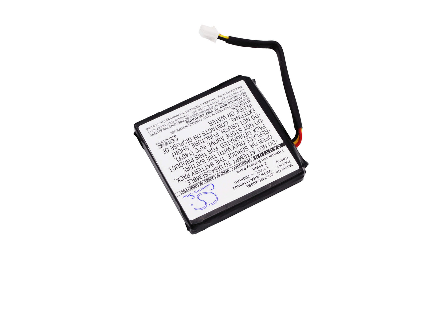 3.7V, 700mAh, Li-ion Battery fits Tomtom, Go 400 4.3", Go 400 Touch, 2.59Wh