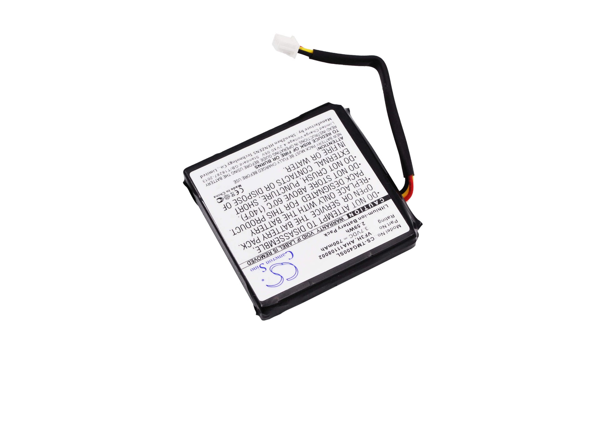 3.7V, 700mAh, Li-ion Battery fits Tomtom, Go 400 4.3", Go 400 Touch, 2.59Wh