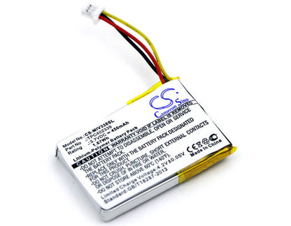 3.7V, 450mAh, Li-Polymer Battery fits Mio, Mivue 338, Mivue 358p, 1.665Wh