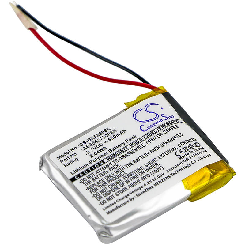 3.7V, 550mAh, Li-Polymer Battery fits Golf Buddy, Ct2, Dsc-ct2-100, 2.035Wh