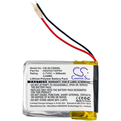 3.7V, 550mAh, Li-Polymer Battery fits Golf Buddy, Ct2, Dsc-ct2-100, 2.035Wh