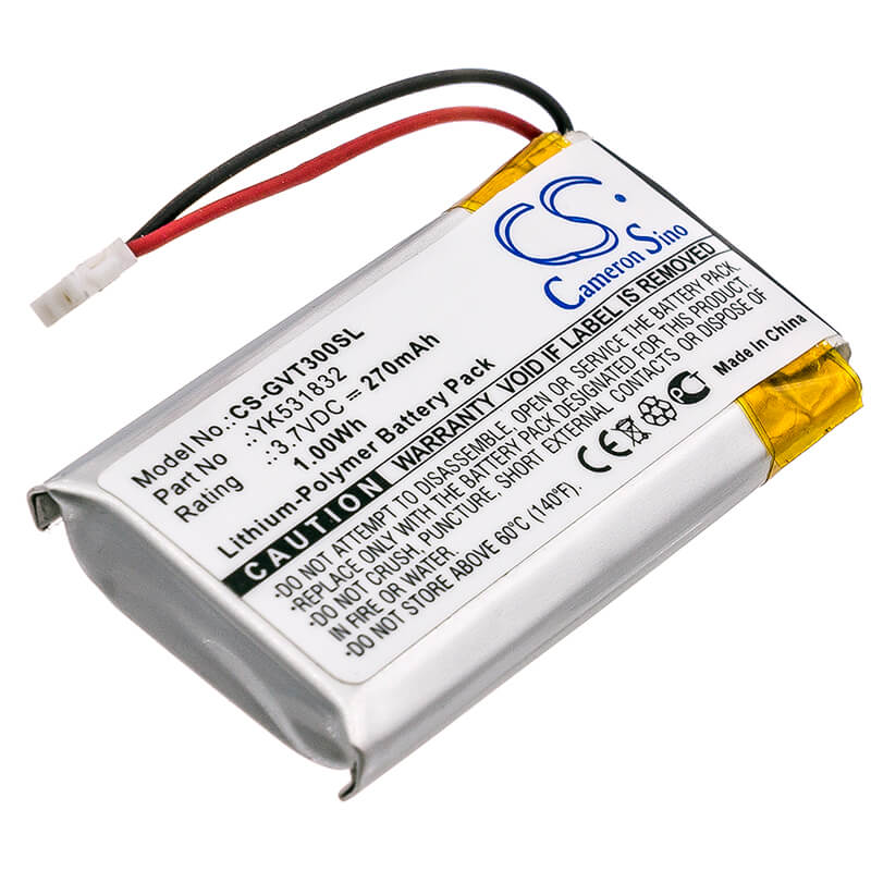 3.7V, 270mAh, Li-Polymer Battery fits Golf Buddy, Vt3 Gps Rangefinder, 0.999Wh