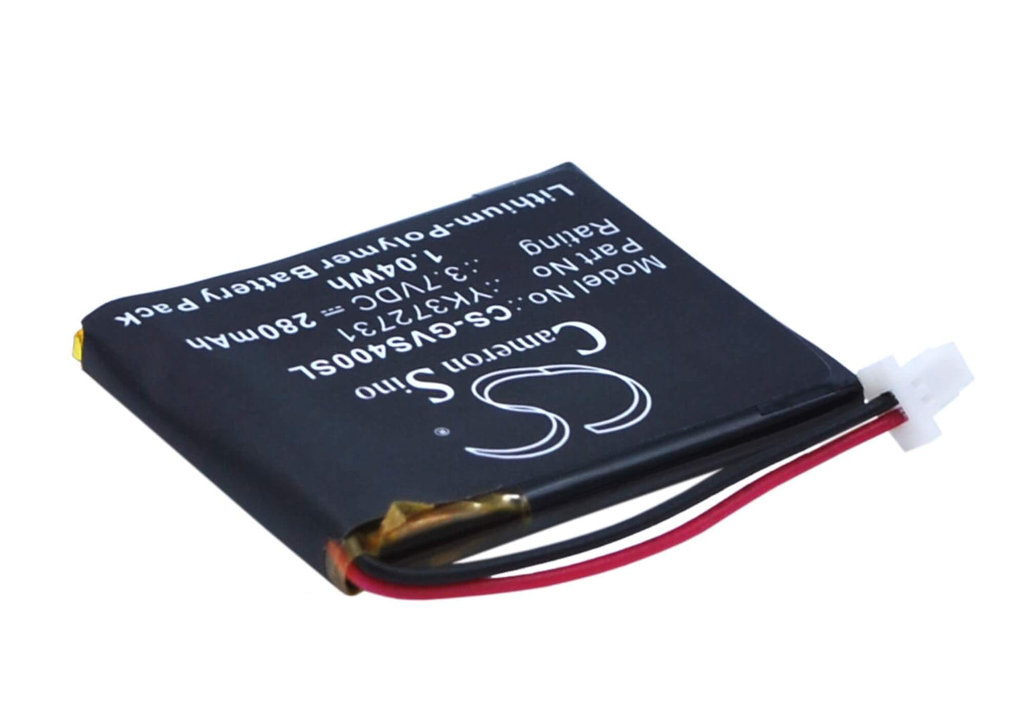 3.7V, 280mAh, Li-Polymer Battery fits Golf Buddy, Dsc-gb750, Dsc-gb900, 1.036Wh