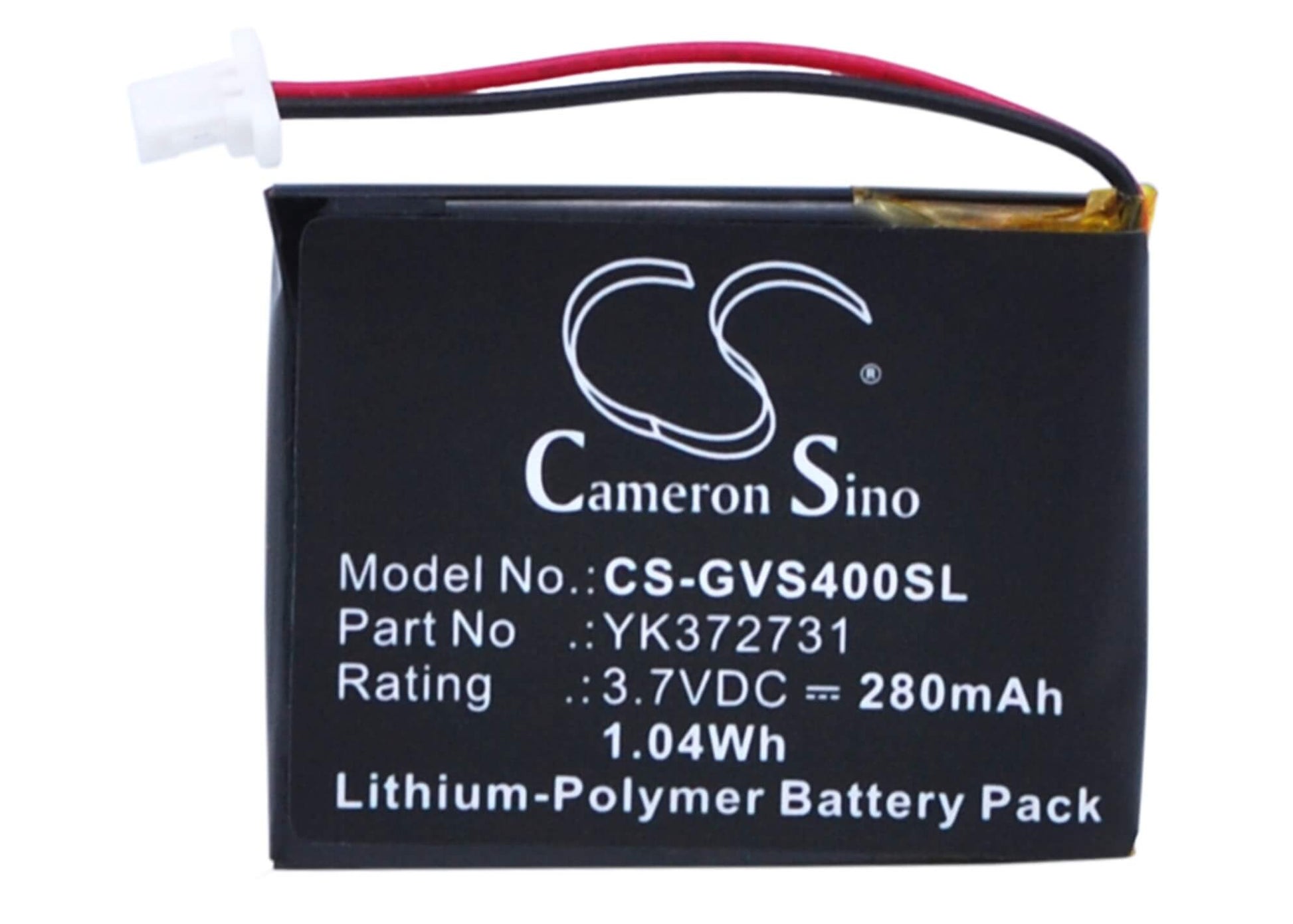 3.7V, 280mAh, Li-Polymer Battery fits Golf Buddy, Dsc-gb750, Dsc-gb900, 1.036Wh