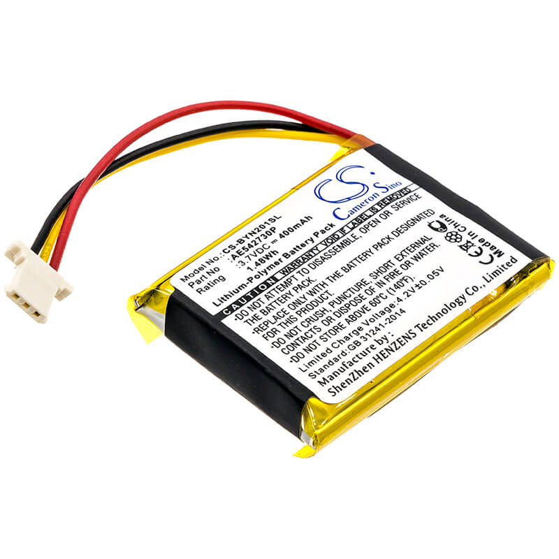 3.7V, 400mAh, Li-Polymer Battery fits Bushnell, 368224, Neo Ghost, 1.48Wh