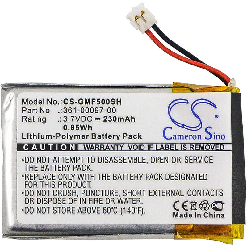 Gps, Navigator 3.7V, 230mAh, Li-Polymer Battery fits Garmin, Approach S60, Fenix 5, 0.851Wh