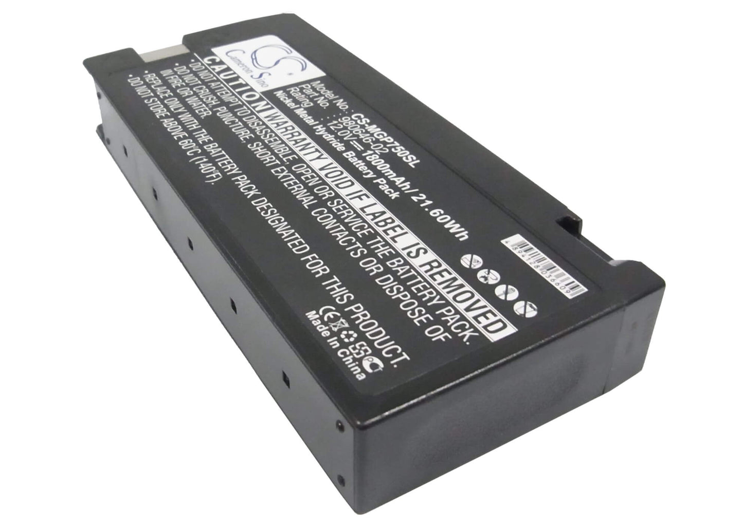 12.0V, 1800mAh, Ni-MH Battery fits Magellan, Gps 750m, Gps 750m Plus, 21.6Wh