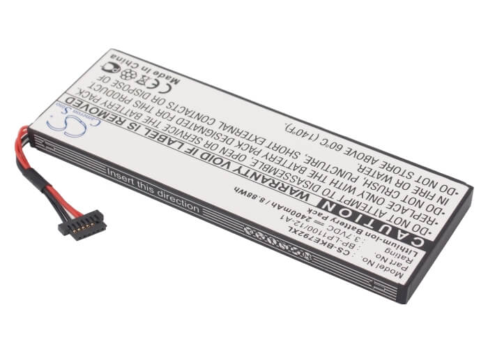 3.7V, 2400mAh, Li-ion Battery fits Becker, Be7928, Traffic Assist 7928, 8.88Wh