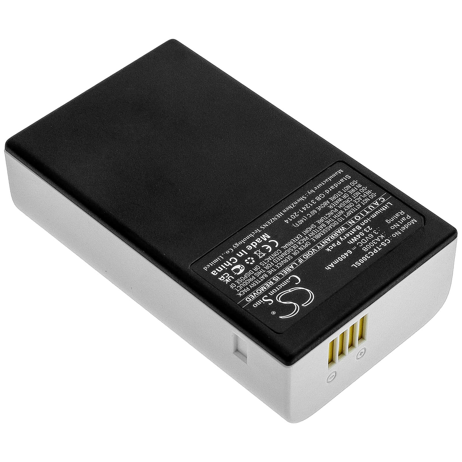3.6V, 6400mAh, Li-ion Battery fits Tp-link, Kasa Kc300, 23.04Wh