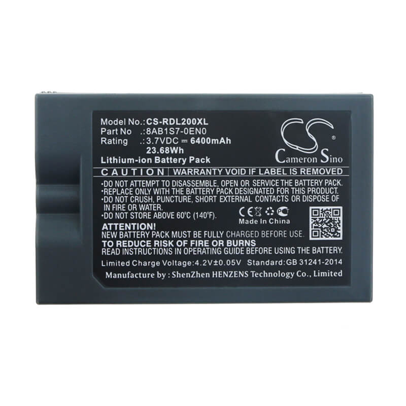 3.7V, 6400mAh, Li-ion Battery fits Ring, 8vr1s7, Peephole Cam, 23.68Wh
