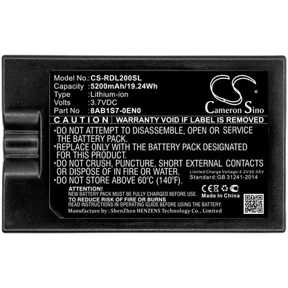 3.7V, 5200mAh, Li-ion Battery fits Ring, 8vr1s7, Peephole Cam, 19.24Wh
