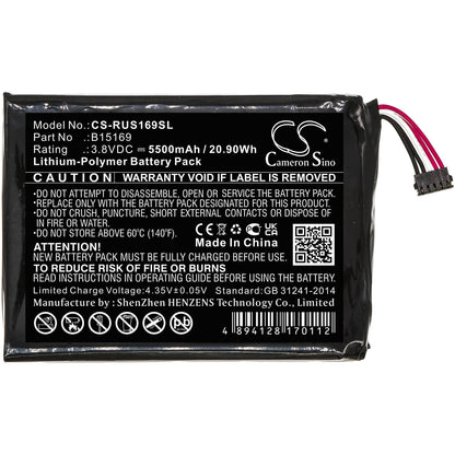 3.8V, 5500mAh, Li-Polymer Battery fits Ring, Stick Up Cam, 20.9Wh