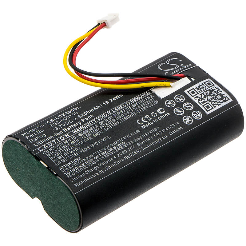 3.7V, 5200mAh, Li-ion Battery fits Logitech, 861-000066, Circle 2, 19.24Wh