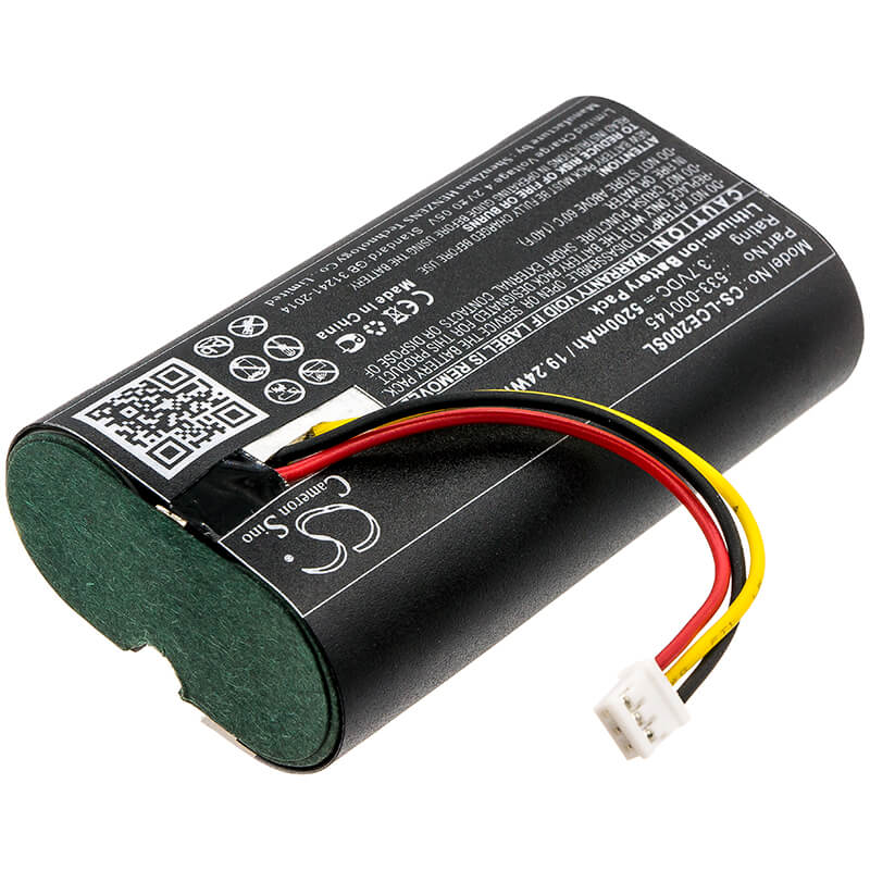 3.7V, 5200mAh, Li-ion Battery fits Logitech, 861-000066, Circle 2, 19.24Wh